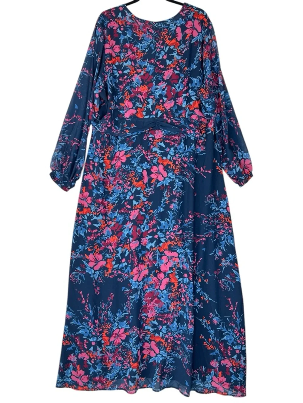 Standards & Practices Carter Dark Floral Asymmetrical Maxi Dress 2X NWT Romantic